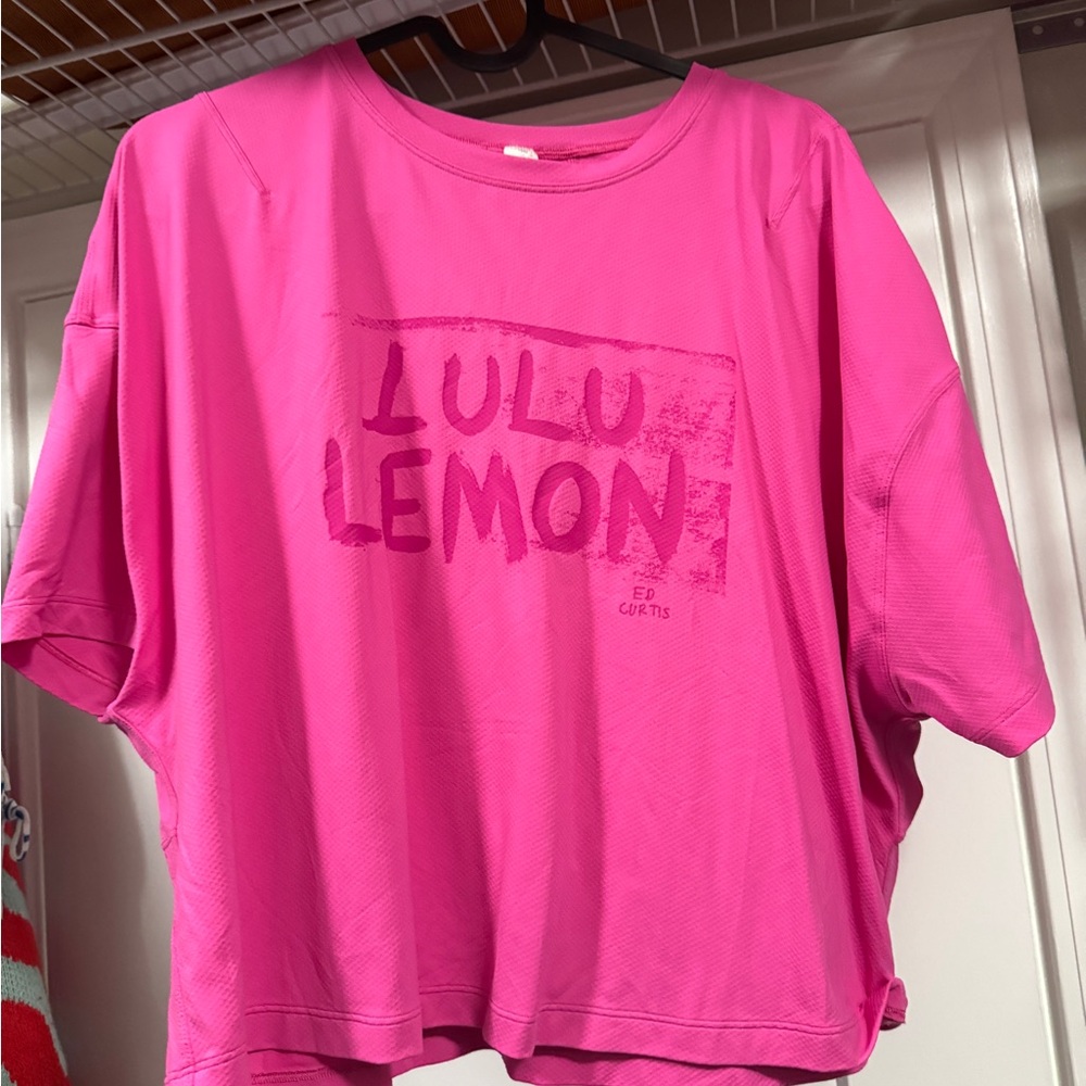 Lululemon Pink Graphic Tee